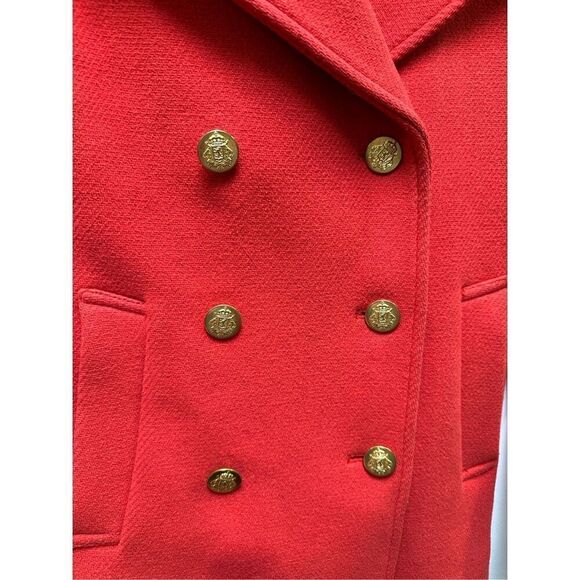 J. Crew Nello Gori dark orange wool blend stadium coat size 2.   #1-1822 - Picture 3 of 6